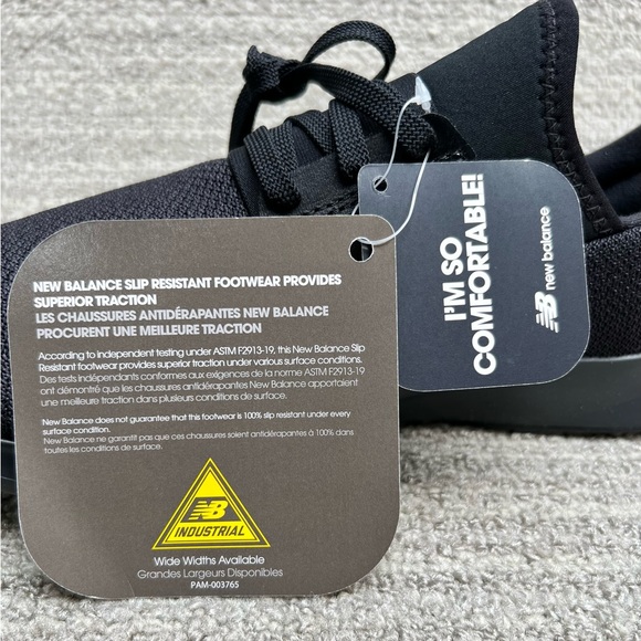 New Balance Unisex Work Shoes Dyna Soft Nergize V3 Black D-Width Slip Resistant - Picture 7 of 11